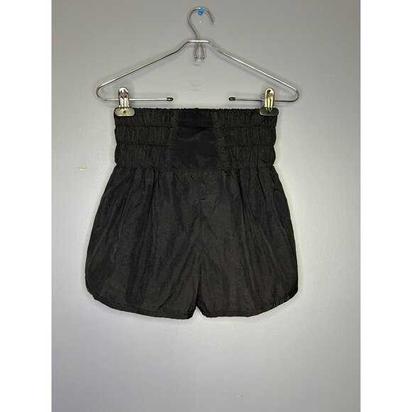 FP Movement The Way Home Shorts Womens Black High Rise Smocked Athletic Lined - Picture 4 of 13